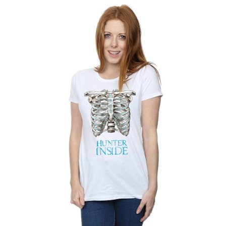 Supernatural Dam/Kvinnor Hunter Inside Bomull T-shirt M Svart