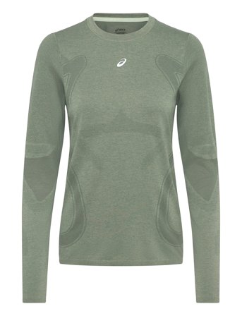 Asics Road Seamless Ls Top - Green - XL