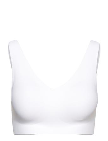 Airlite/Eco Bralette Lingerie Bras & Tops Soft Bras Tank Top Bras Hvit Dorina