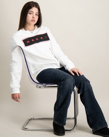 Marni SWEAT-SHIRT Blanc Pulls Fille - Kids Brand Store
