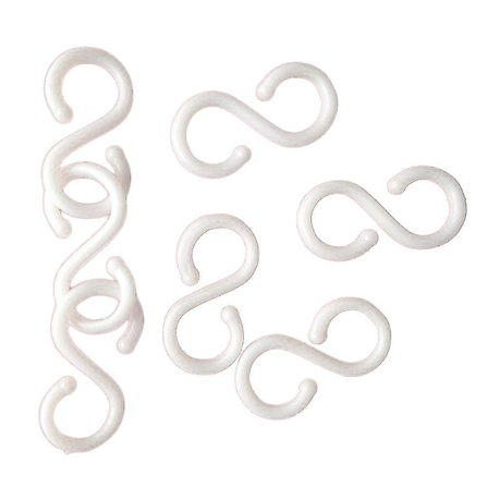 100 stk. Plastik S-formede Kroge Hængere Køkken Badeværelse Ske Håndklæde Tøj Køkkenredskaber Detailbutik Sn