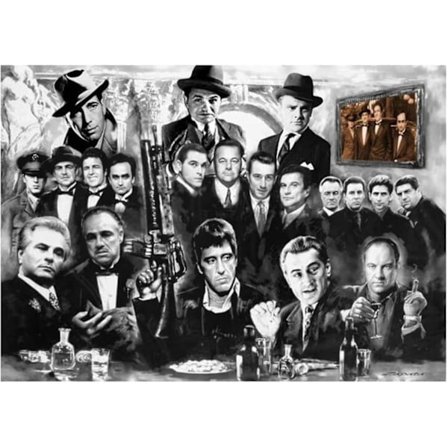 Trepussel i tre 300/500/1000 biter Gudfaren Gangster Film Puslespill Læringsspill for Voksne Bursdagsgave Yp6vq (FMY)