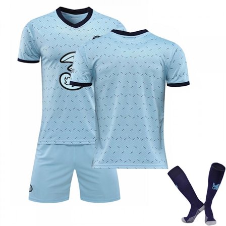 20/21 Chelsea Away trøjesæt, fodboldtrøjesæt til børn, voksne, 24