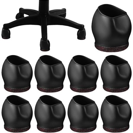 10 stk. Hjuldeksler for kontorstol, stoldeksel, stoldeksel, duk/dukdeksel, beskyttende etui, kontor TPE-bord og