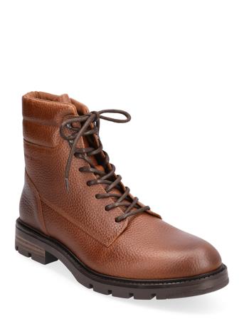 Warm Padded Hilfiger Lth Boot Brown Tommy Hilfiger