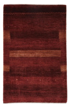 Hand Knotted Persian Loribaft Fine Persia Rug 84X128 Black/Dark Red