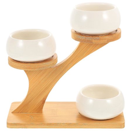 Blomkrukor för inomhusväxter, Keramik Bonsai Kruka, Växtställ, Liten Keramikkruka, Liten Bondai Planteringskruka, Dränering