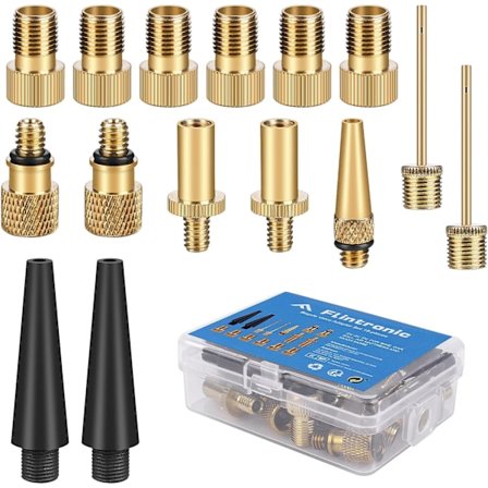 15-pak cykelventil adapter kit cykelpumpe adapter med boldpumpe/luftpumpe/kompressor adapter cykelventil adapter dækventilhætte, DV SV AV cykel