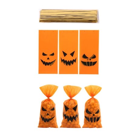 Halloween Godteposer Snackpose ORANSJE