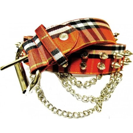 Naglebelte med piggnagler og tre kjeder