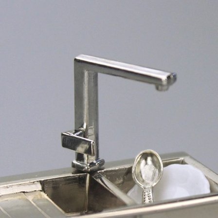 4 STK Dukkehus Vandhane Miniature Hane SØLV 1 1