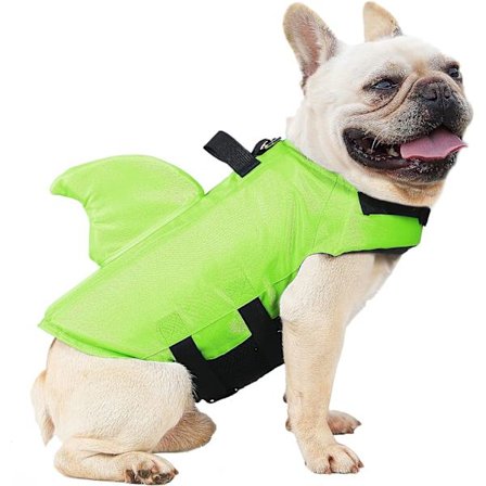 M, Grøn Hunde Redningsvest Sikkerhedsvest Hvalp Kæledyr Justerbar Badetøj Små og Mellemstore Hunde Svømning