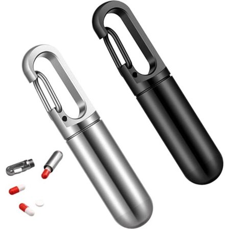 2-paknings pilleesker vanntette pilleesker pille- og kapsel-fjærklemmer rustfritt stål små lomme-pilleesker for og mini-pilleflasker pillesvarte