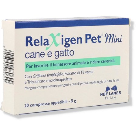 Nbf Lanes Relaxigen Pet Mini - Mangime Cane/Gatto 20 Compresse
