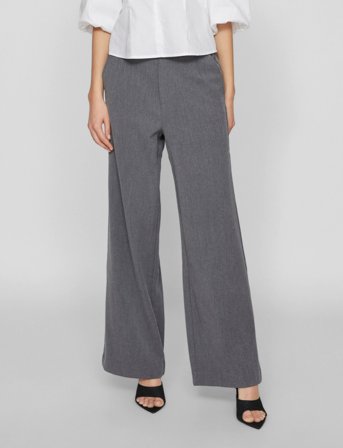 Vila Vivarone Hw Wide Pant - Noos - Grey - 42