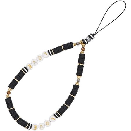 Mobiltelefon Lanyard, Telefonkjede, Fargerik Perlet med Anheng Sklisikker Armbånd, Akryl Charm Lanyard