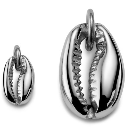 Atlantis | Sæt af Sølvfarvede Cowrie Vedhæng til mænd - Halskæde vedhæng