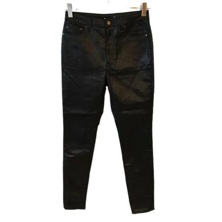 Saint Laurent Vintage Pre-owned Denim jeans Sort, Dame