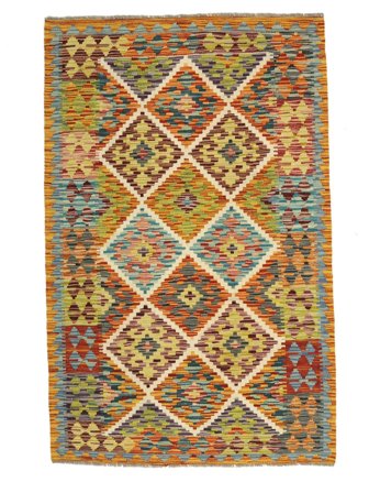 Oriental Kilim Afghan Old Style Rug 105X161 Brown/Orange Wool, Afghanistan