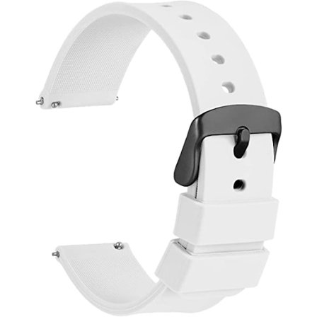 16 mm silikonirannekkeet mustalla soljella, pikavapautus