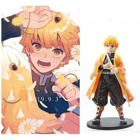 Demon Slayer -hahmo Kamado Tanjirou Nezuko -malli Anime-hahmo lelu (FMY)