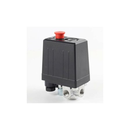 Trykkbryter for luftkompressor med 4 utganger, trykkbryterkontrollventil, kompressordeler (220V)