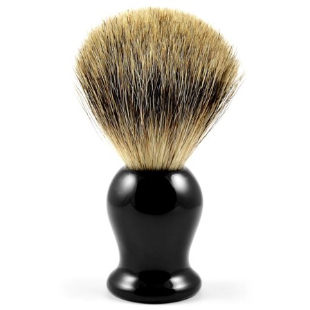 Sort Pure Badger Resin Barberkost til mænd - Barberkoste