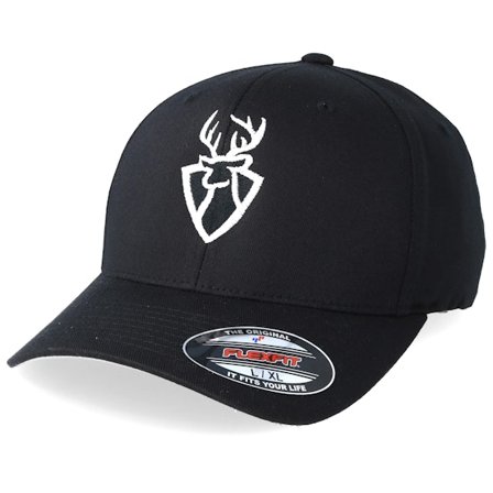 Hunter - Černá flexfit Kšiltovka - Deer Oh Deer Black Flexfit @ Hatstore