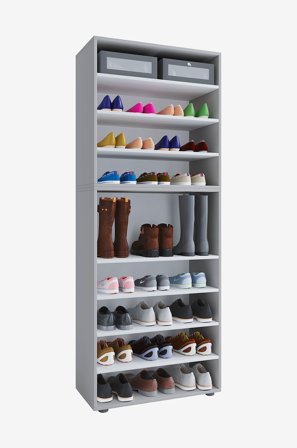 VCM - Skohylle Lona Xxl 9-rom - Grå - Hyller & oppbevaring - Fra Homeroom