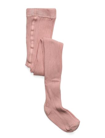 Tights Sg Heavy Knit Ribb 4X2 Socks & Tights Tights Rosa Lindex