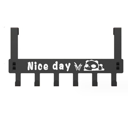 (musta) Ripustettava ovikoukku, 2 kpl makuuhuoneen oven ripustin, ripustus