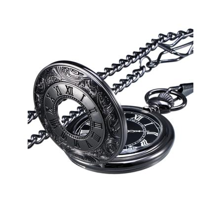Taschenuhr mit römischen Ziffern im Vintage-Stil und Kette