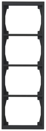 ABB Impressivo 1724F100-885 Täckram matt svart, 100 mm 4-fack, Strömbrytare & vägguttag