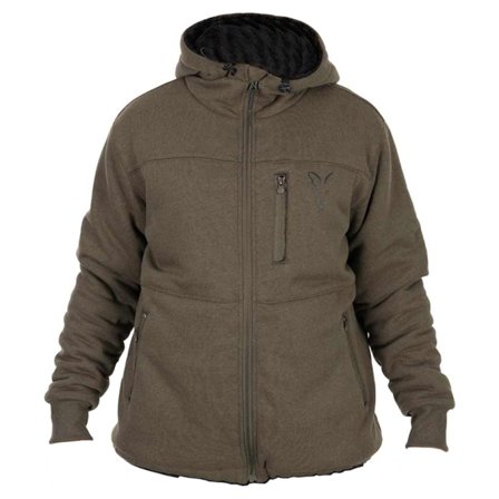 Fox Collection Sherpa Jacket Green & Black - Medium