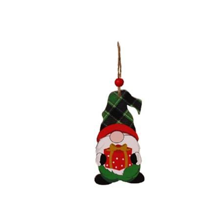 Juletrærhengende Ornament Tremalt Ansiktsløs Nisse Dukke Henger Søt Julefest Gavepakke gift pack