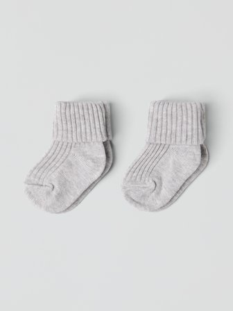Polarn O. Pyret - 2-pack of socks - 10 - 12 - Childrenswear - grey