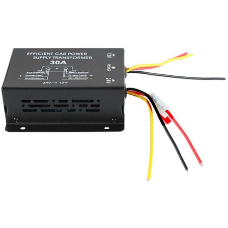 30A ljudnavigeringsspänningsomvandlare DC 24V till DC 12V strömförsörjningsregulator reducerande transformator för bil lastbil buss