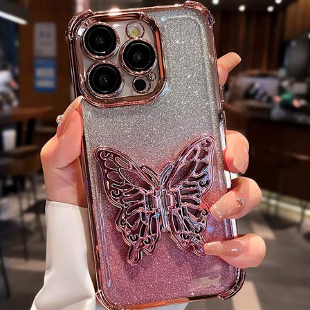 iPhone 11 Pro Max -puhelinpidike perhosella, pidike avattavissa