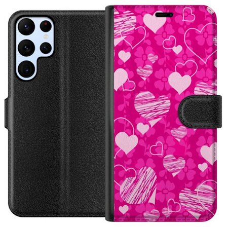 Yhteensopiva Lompakkokotelo Samsung Samsung Galaxy S22 Ultra 5G PopSydänKuviointi