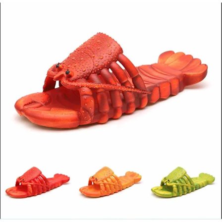 Cute Lobster Funny Slippers Beach Non Slip sommersandaler