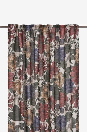 Svanefors - Gardin Vivi 2P - Flerfarvet - Gardinfag med rynkebånd - 135X280 - Fra Homeroom
