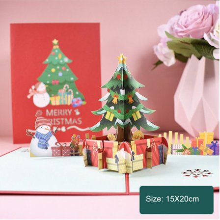 3D-joulukortti Pop UP -kortti F F