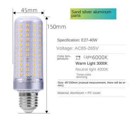 LED-pære, E27-40WSLIVER SLIVER