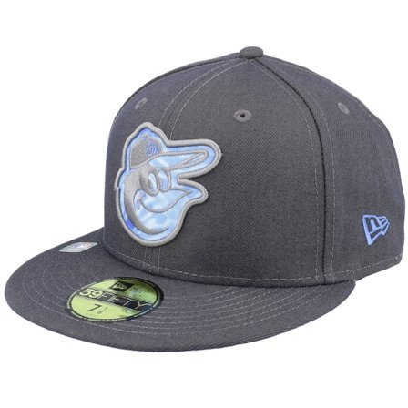 New Era - MLB Harmaa fitted Lippis - Baltimore Orioles MLB22 Fathers Day 59FIFTY Charcoal Fitted @ Hatstore