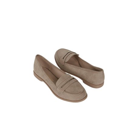 Dorothy Perkins Dam/Damer Lara Penny Strap Loafers 8 UK Taupe
