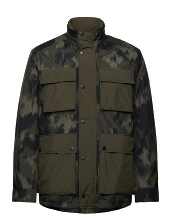 J. Lindeberg Aiden 2L Padded Print Jacket - Khaki green - S