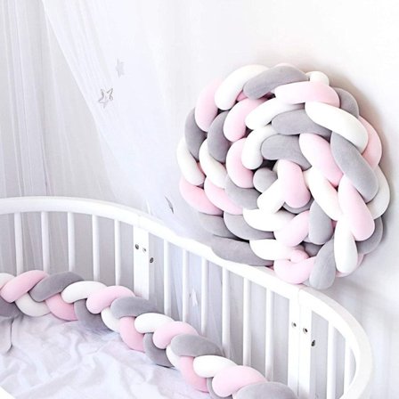200cm Sängorm Braided Knutkudde Baby Säng Sängkant KLB