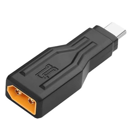 XT60 till USB C Adapter Energilagring XT60 Hane till Typ-C Hane 100W 20V Laddningskontakt för Laptop