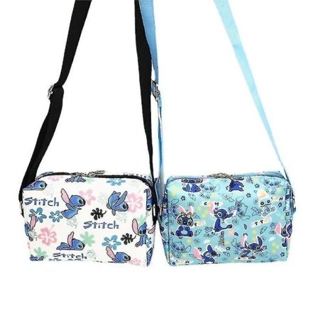 Vandtæt Lilo Stitch Crossbody Taske Plys Håndtaske Messenger Legetøj Gave Skuldertasker_tmall Hvid