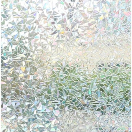 Fönsterfilmsfolie för Sekretess, Statisk Fästning Utan Lim, 3D Mönster